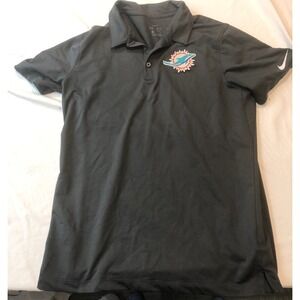 Miami Dolphins NFL Nike‎ Dri-Fit Sideline Polo Shirt Gray Large